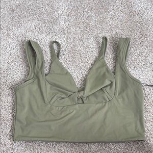 Eladay Olive Green Sports Bra Size L wireless no padding